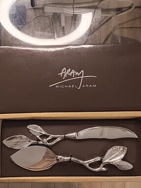 Michael Aram Silver Leaf Spreader Set